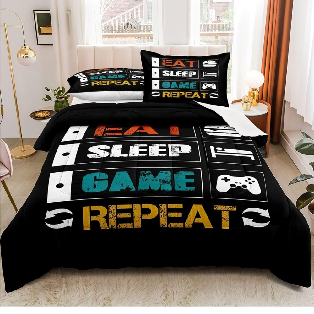 Gamimg Queen Down Alternative Comforter Bedding Set